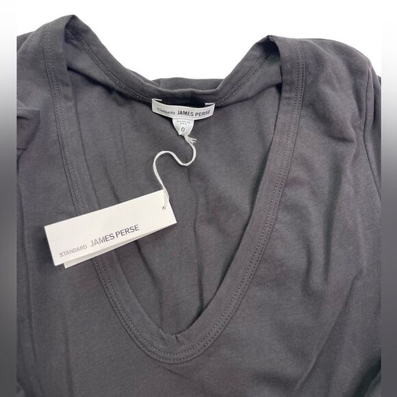 James Perse Ruched Long Sleeve Midi Dress - Picture 7 of 9